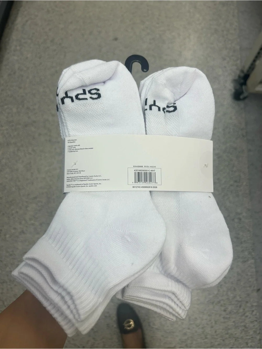 Spyder White Athletic Quarter Socks 10-Pack